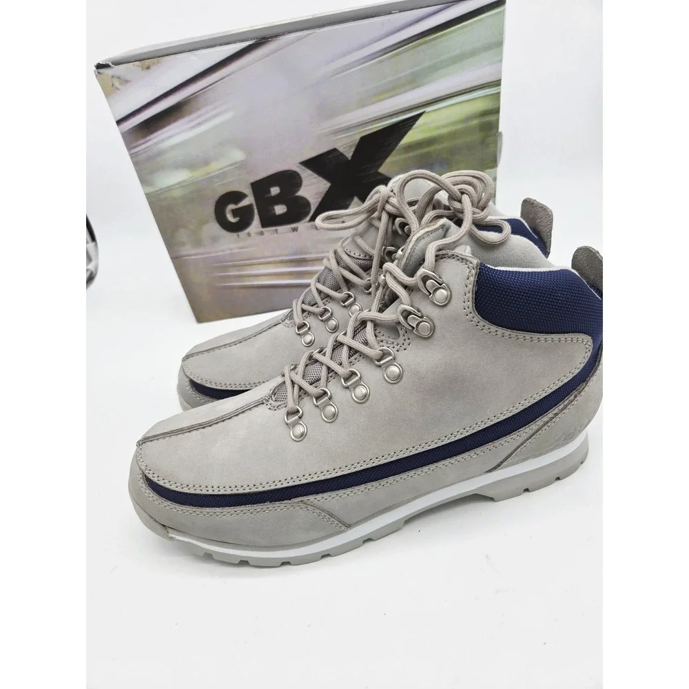GBX Y2K Euro Style High Top Boots Mens  11M  Leather Comfort Tech Gray